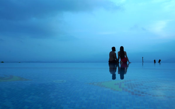 Infinity pool at Xanadu Resort Wayanad